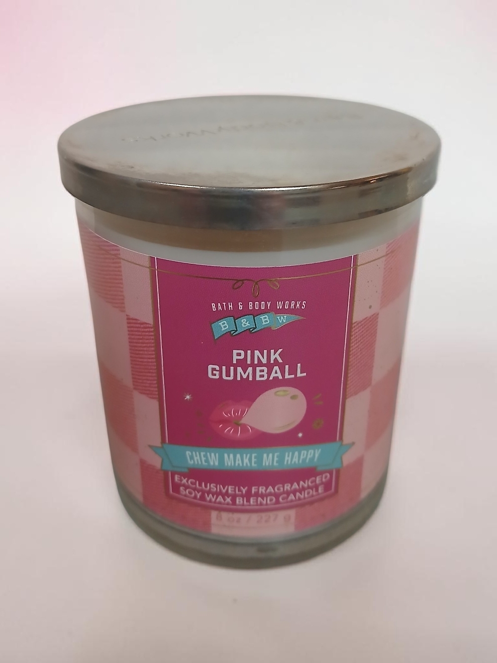 Bath & Body Works Pink Gumball Candle - Pink